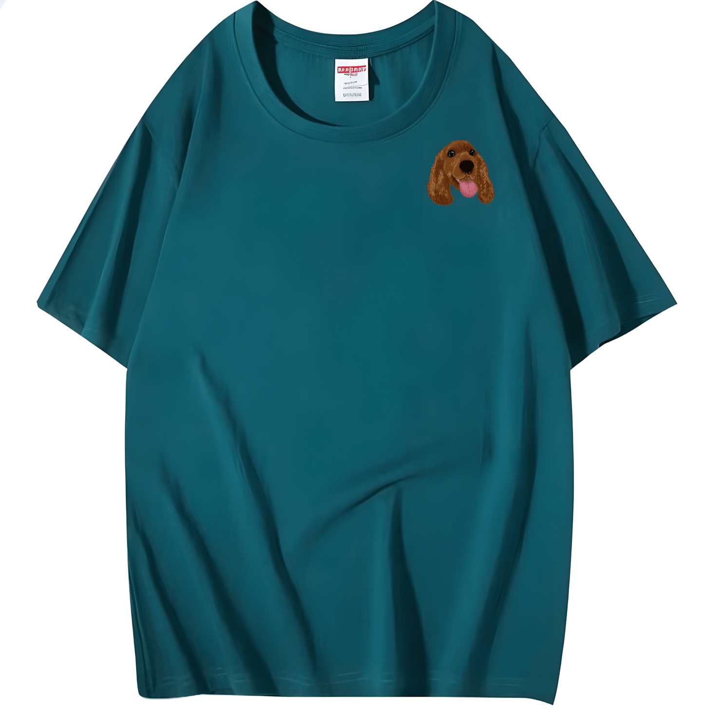 Custom Pet Embroidered Shirt,Custom Pet Portrait Gift, Personalized Dog Shirt,Embroidered Cat T Shirt,Custom Gifts middle sleeves - ecochicdelight