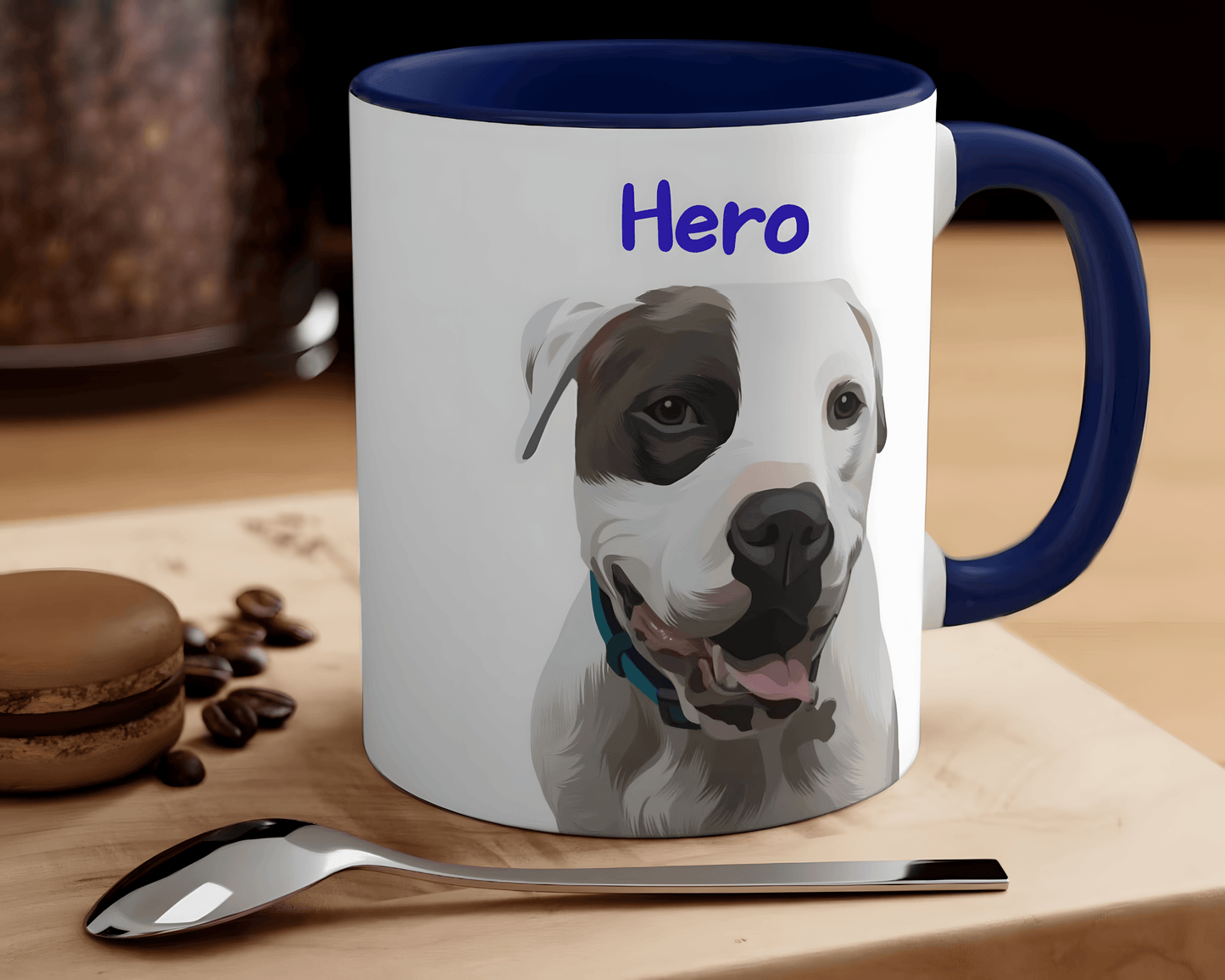 Custom Pet Cartoon Mug, Custom Pet Art mug, Personalized Cartoon Portrait, Custom Pet Art, Gift Idea for Dog Lovers, Veterinarian gift, Pet Memorial, Dog Owner - ecochicdelight
