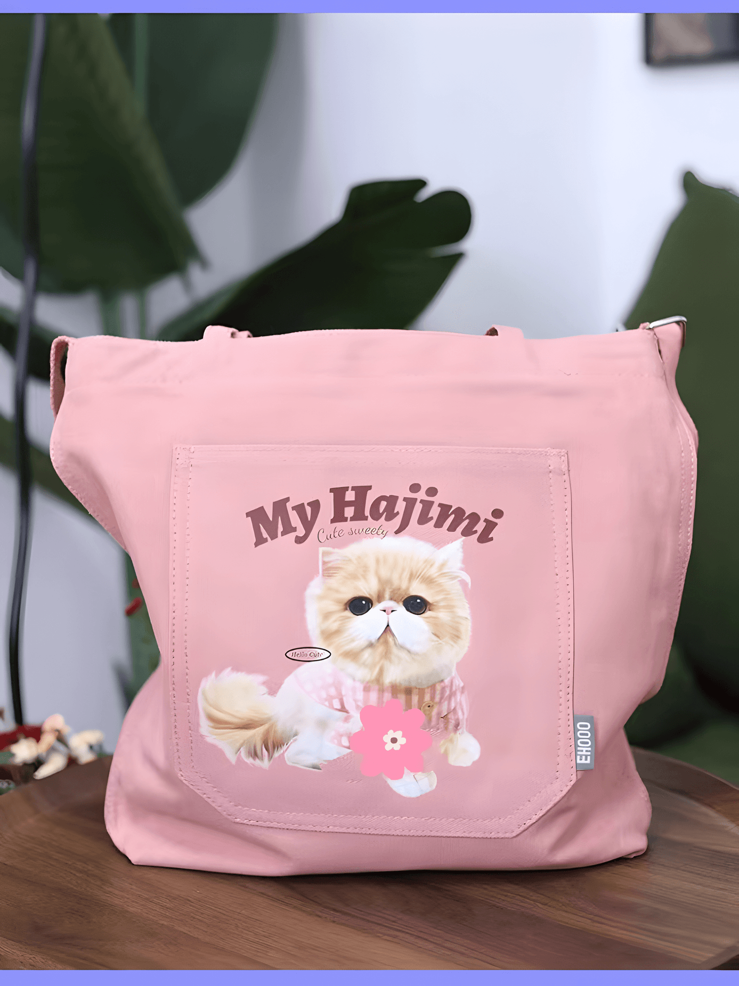 Custom Dog Photo Tote Bag, Pet Picture Tote Bag With Name, Pet Portrait Bag, Dog Name Tote Bag, Pet Bag With Name, Personalized Tote Bag - ecochicdelight